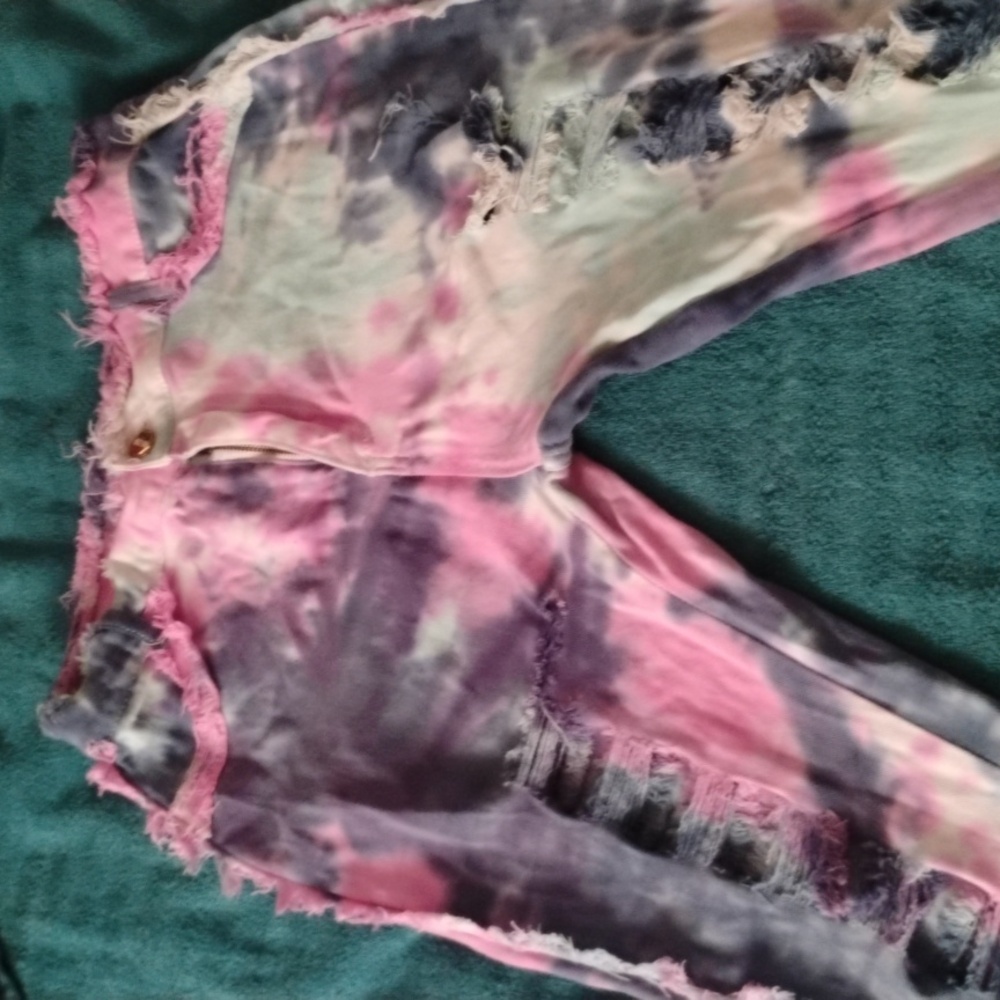 Tie-dye pants.
